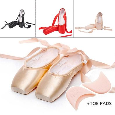 Professionelle Ballett Spitzenschuhe Madchen Damen Ballettschuhe Zehenpolster