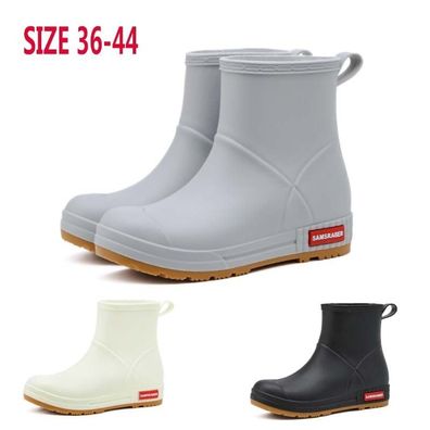 Damen Herren Kurzes Gummistiefel Gummistiefel Regenstiefel Wasserdichte Schuhe