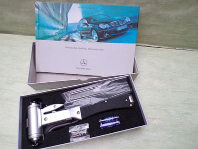 ALT: Mercedes Drivers Line Glashammer Gurtschneider Taschenlampe Halterung 2005