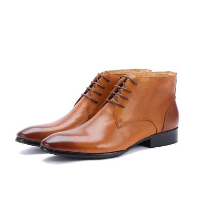 Herbst Und Winter Neue High-top Leder Herrenschuhe Spitz Business Formal
