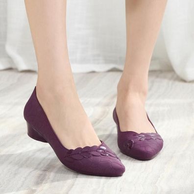 Damen Geleeschuhe Blockabsatz Slip-on Sommerschuhe Ballerinas lassig Mode