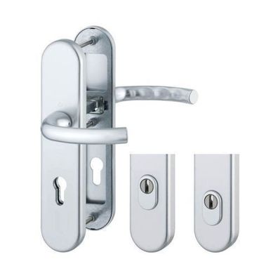 HOPPE Schutzgarnitur Tokyo PZ Drückergarnitur Alu F1 Langschild Türklinke Griff