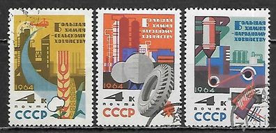 Sowjetunion gestempelt Michel-Nummer 2872-2874