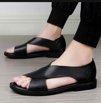 Herren Sommer Sandalen Open Toe Fischer Wohnungen Strand Slip On Casual Schuhe