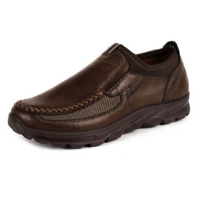 Herren Echtes Leder Loafer Schuhe Business Loafer Schwarz Braune Schuhe