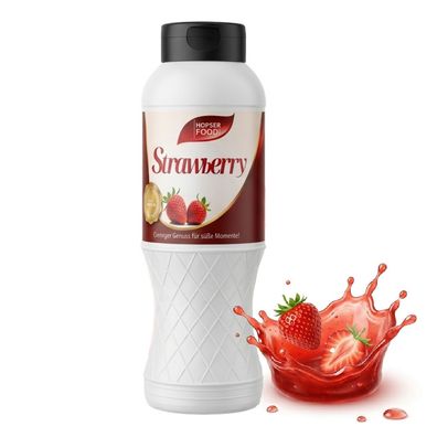 Hopser Funfood Erdbeer Topping Sauce 1 kg Eis Dessert Waffeln Pancakes