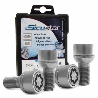 Felgenschloss Kugelbund R13 M12x1,5 31mm Für AUDI 80 A2 Coupe