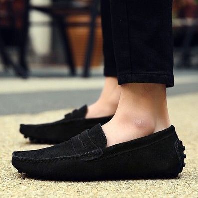 Wildleder Herren Freizeitschuhe Slipper Driving Mokassins Slip on Lederschuhe