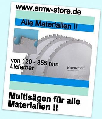 Multisägeblatt für Handkreissägen 136 - 355mm Alle Materialien Holz, Stahl, Kunstst