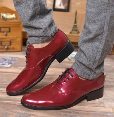 Abendschuhe Herren Hochzeit Spitze Zehen Kleid Formale Riemchen Britische Grobe
