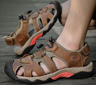 Herren Wandern abenteuerliche Sandalen geschlossene Zehen sport Fischerschuhe