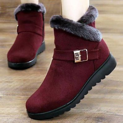 Warme Schneestiefel Winter Stiefeletten fur Damen Wasserdichte Schuhe Mode