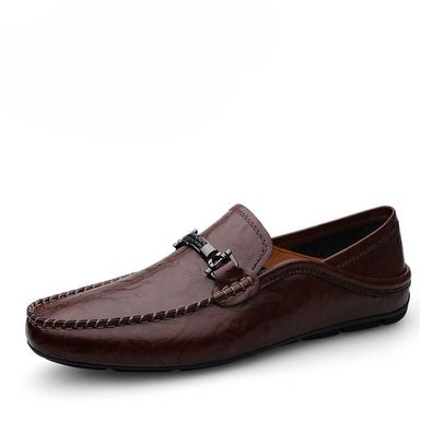 Herren Slipper Weiche Mokassins Stiefel Casual Echtes Leder Driving Flats Schuhe