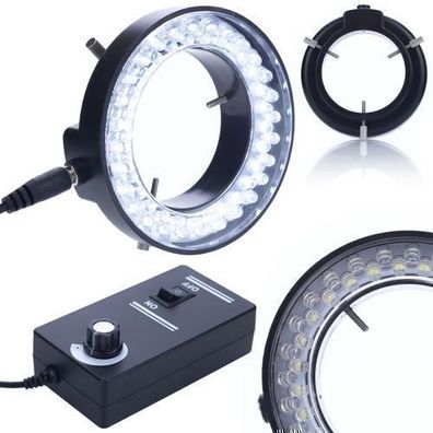 Rosfix LED Ringlicht Mikroskop 56xLED – Dimmbar | Ø60/95 mm, Netzteil