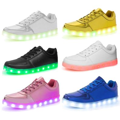 LED hell leuchtende Schuhe bunte Turnschuhe Trainer blinkende Schuhe EU35-46