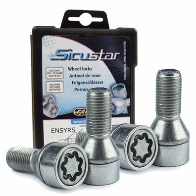 Felgenschloss Kegelbund 60° M12x1,25 28mm Für FIAT Barchetta Cinquecento Panda Van