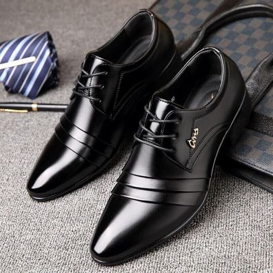 Herrenmode Brogues Smart formale Buro Casual Schnurschuhe Oxford Brogue Schuhe