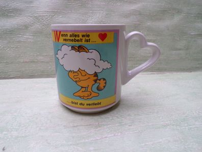 Garfield C)1978 West Germany Hamburg Mug Becher Wenn alles vernebelt ist... verliebt