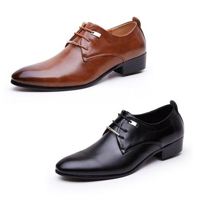Herren Lederschuhe Spitze Brautkleid 2 Farben Oxfords High Fashion Schuhe