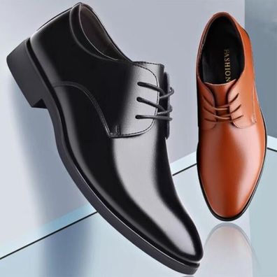 Herren Leder Brogues Smart Formale Spitze Buro Casual Up Oxford rby Schuhe