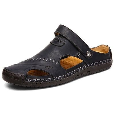 Herren Leder Fischer Sandalen Leichte Sommer Trekking Strand Sportschuhe