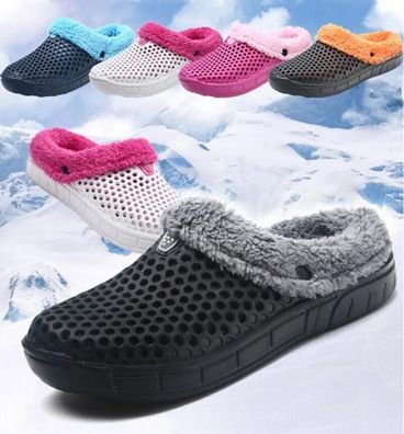 Winter Clogs Fell Hausschuhe damen warme Schuhe Garten Clogs herren Slides