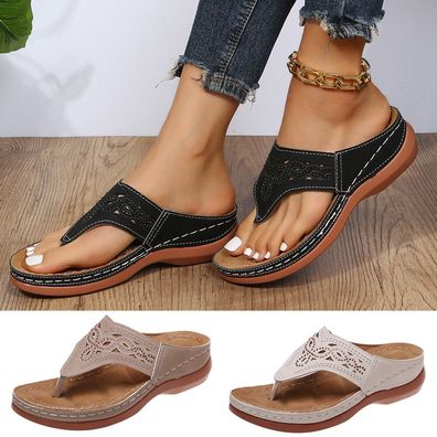 Damen Hausschuhe Orthopadische Sandalen Slipper Badeschuhe Sommer Bequem Schuhe