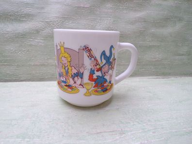alter Henkelbecher Tasse Smarties arcopal France Märchen Froschkönig