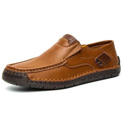 Neu Herren Leder Freizeitschuhe Handgefertigte Halbschuhe Komfort Mokassins38-48