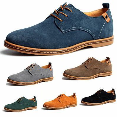 Herren Leder Casual Loafers Schuhe Hochzeitskleid Schuhe Wildleder Schuhe 38-48