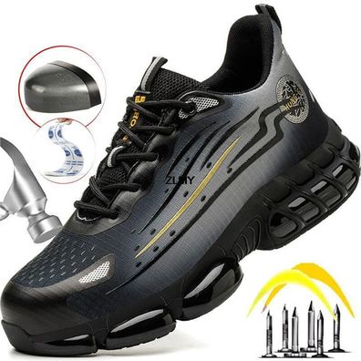 Neu Herren Luftkissen SicherheitSchuhe Stahlkappe Atmungsaktiv ArbeitSchuhe36-46