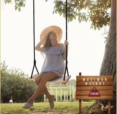 Taeku Schaukel Holz, Erwachsene Brettschaukel Spielplatz Garten