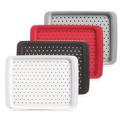 Zeller Present Tablett m. Anti-Rutsch-Belag, Kunststoff, sort