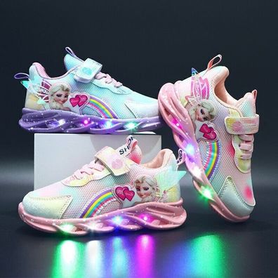 Frozen2 Elsa Kinderturnschuhe mit LED Licht Leuchtende Sneakers fur Madchen Glow