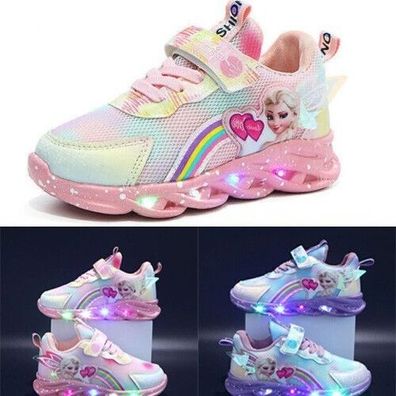 Kinder LED leuchtende Schuhe Sneakers Blinkende Madchen Licht Up TurnschuheE