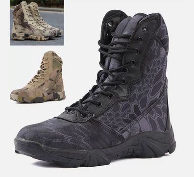 Herren Wasserdicht Atmungsaktiv Taktische Schuhe Tarnung Schneeland Kampfstiefel