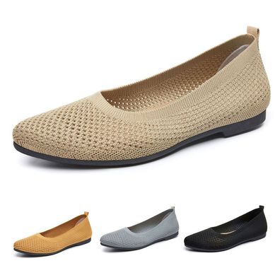 Ballerinas Sneaker Damenschuhe Stoff Slipper Flats Slip On Komfortschuhe Leicht