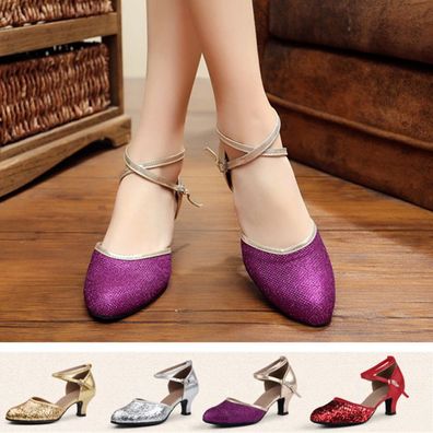 Damen Tanzschuhe Tango Latin Ballsaal Schuhe Pumps Sandalen High Heels Gift