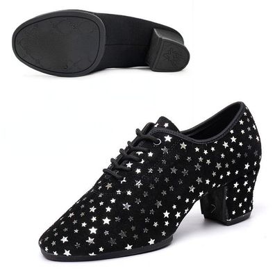Damen Latein Star Tanzschuhe Gummisohle Damen Tango Tanz Sneakers Rutschfeste