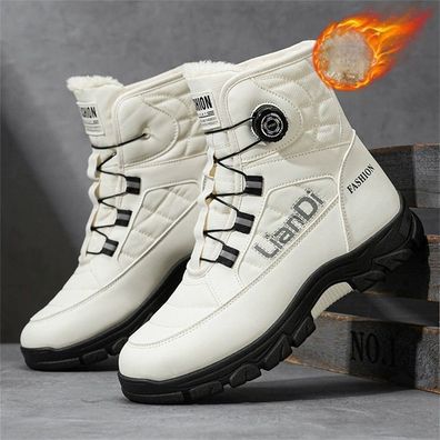 Herren Schneestiefel Winter Warme Schuhe Gefuttert Schuhe Lassige Stiefel Schuhe