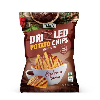 DJ&A Drizzled Potato Chips Barbecue Sauce 90 g