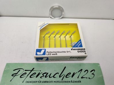 Viessmann N DC 64906 Peitschenleuchte 5 + 1 / Led weiß / OVP