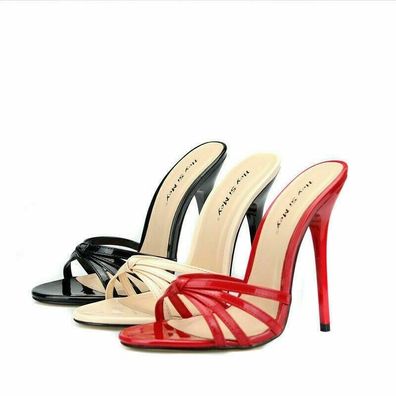 Damen Sandalen High Heels Crossdresser Schuhe Herren Stilettos Pumps Hausschuhe