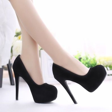 Damen Spitz Plateau Stilettoabsatz High Heel Pumps Slip On Schuhe Sandalen Sexy