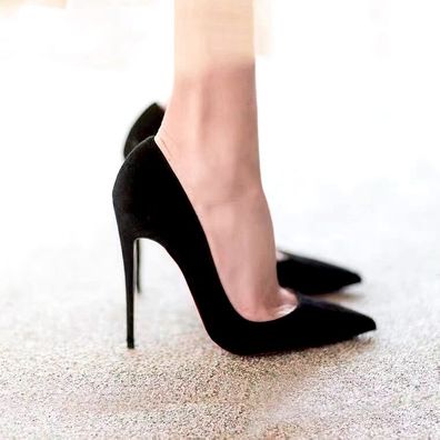 Damen Spitz Stilettoabsatz High Heels Pumps Slip On Party Office Schuhe Sexy