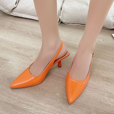 Damen Spitz Stilettoabsatz Sandalen Slingback Schuhe Sommer Pumps Party Sexy