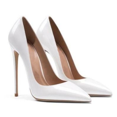 Damen Spitz Stilettoabsatz Lackleder High Heels Pumps Slip On Schuhe Nachtclub