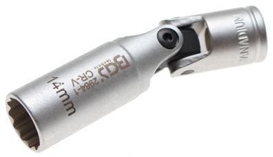 Glühkerzen-Gelenk-Einsatz Zwölfkant | Antrieb Innenvierkant 10 mm (3/8") | SW 14