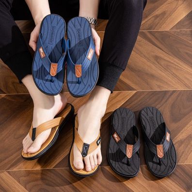 Herren Zehentrenner Sommer Flip Flops Badelatschen Strand Hausschuhe Sandalen