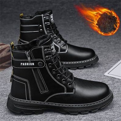 Herren Winter Stiefel Schuhe Winter Warme Schuhe Schneestiefel Gefuttert Schuhe